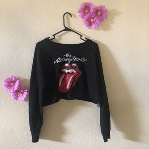 Bravado Rolling Stones Cropped Long Sleeve